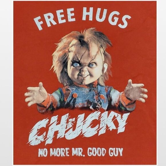 New Chucky Red Sweatshirt Graphic Print Top - Picture 3 of 9